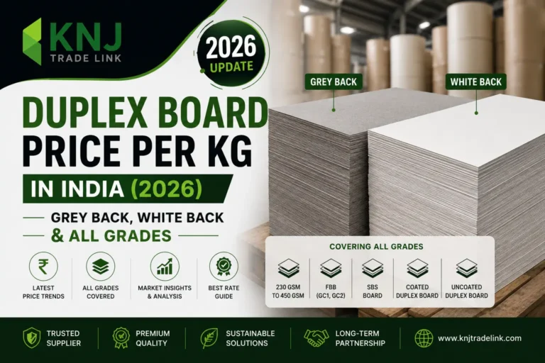 Duplex board is one of the most widely used packaging materials in India — from FMCG cartons and pharma packaging to retail boxes and food packaging. But pricing varies significantly depending on the grade, GSM, coating type, and whether you're buying grey back or white back.