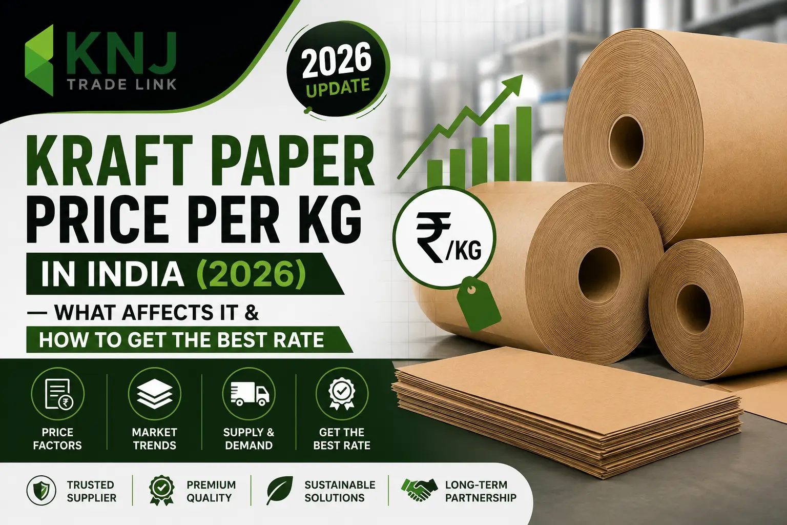 Kraft Paper Price Per KG in India (2026) — What Affects It & How to Get the Best Rate