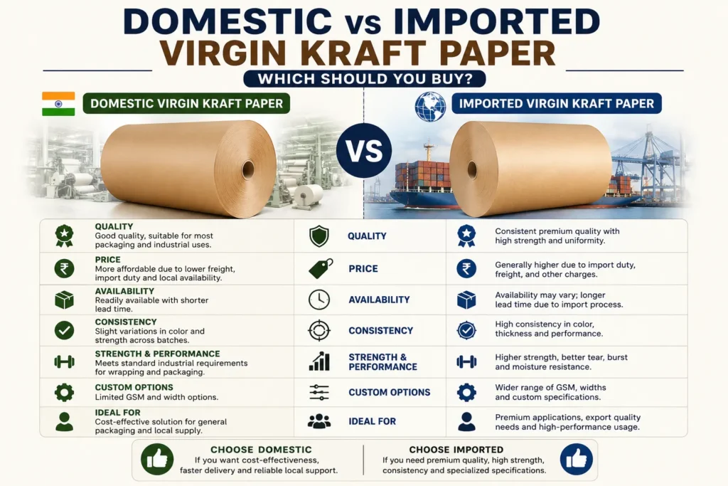 Domestic vs Imported Virgin Kraft Paper — Which Should You Buy