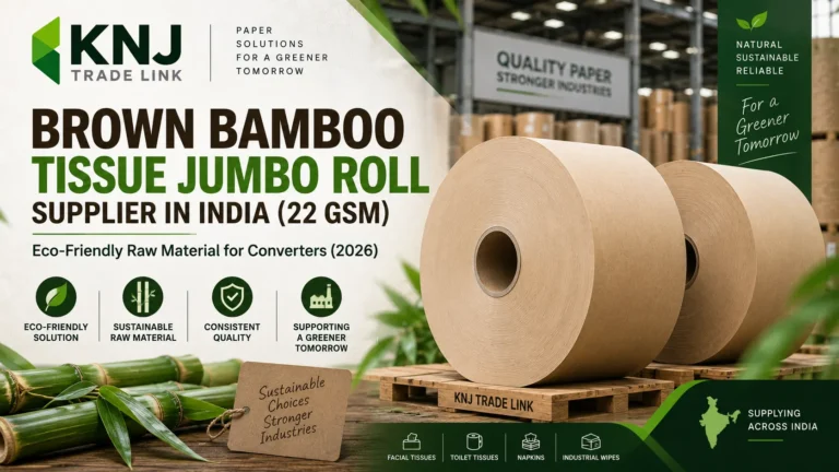 Brown Bamboo Tissue Jumbo Roll Supplier in India